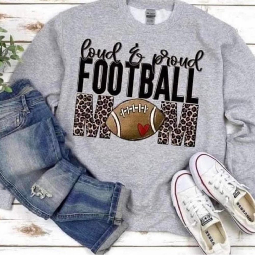 Loud and proud football mom crew